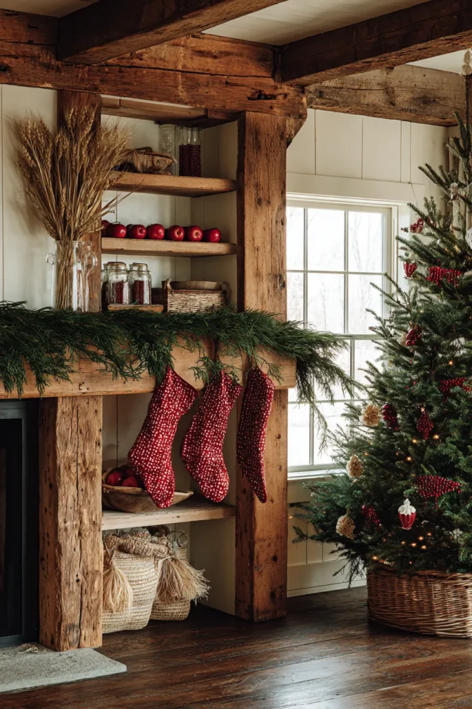 Country Farmhouse Living Room with Rustic Accents