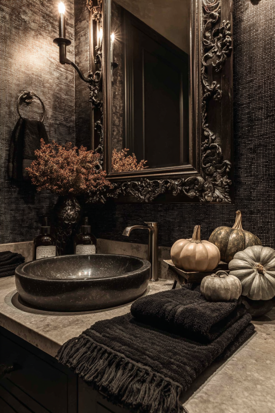 Halloween Bathroom Powder Room Decor