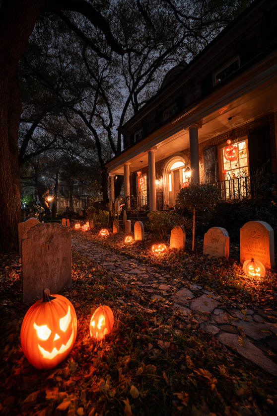 Historic District Halloween Spooky Graveyard Preservation