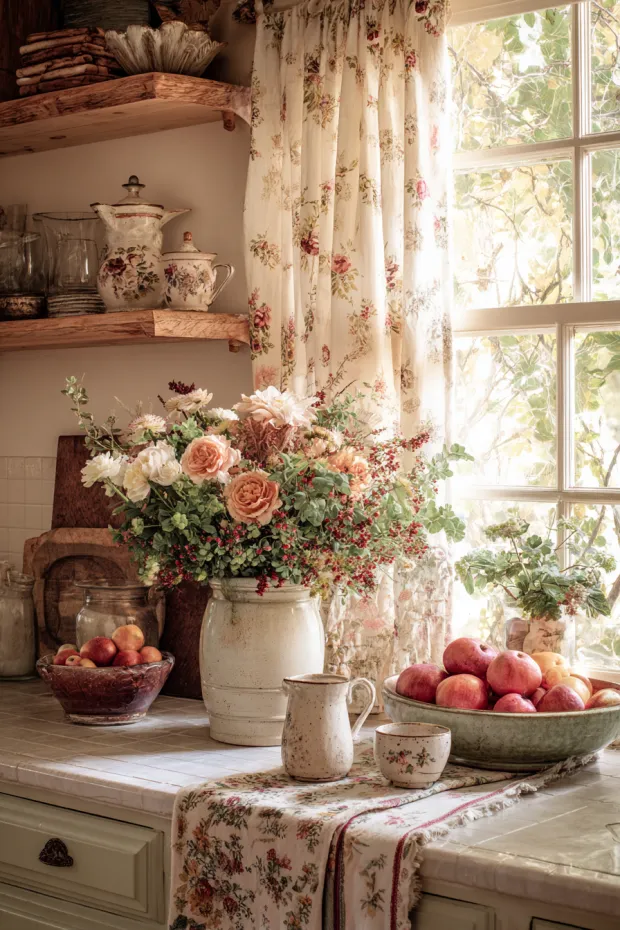Cottage Core Fall Kitchen Romantic Style