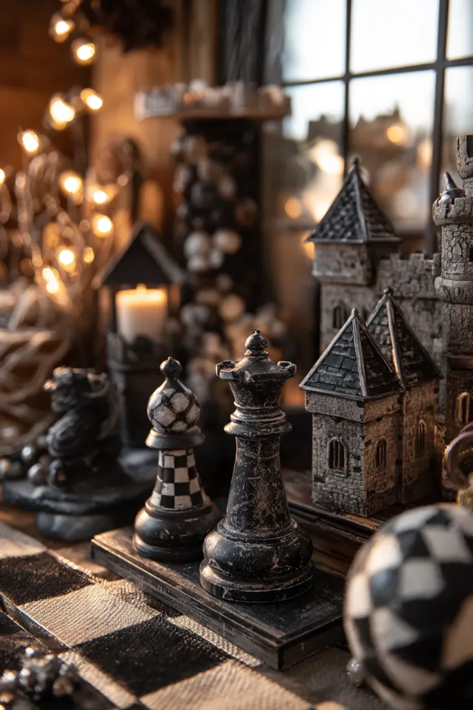 Arrange Oversized Chess Piece Ornaments