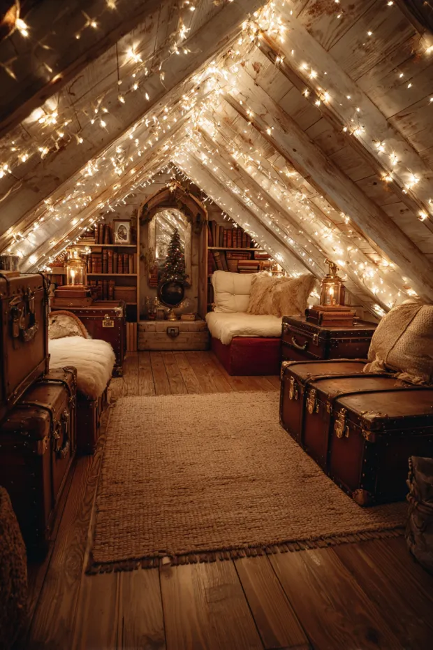 Attic Hideaway Twinkling Ceiling Installation