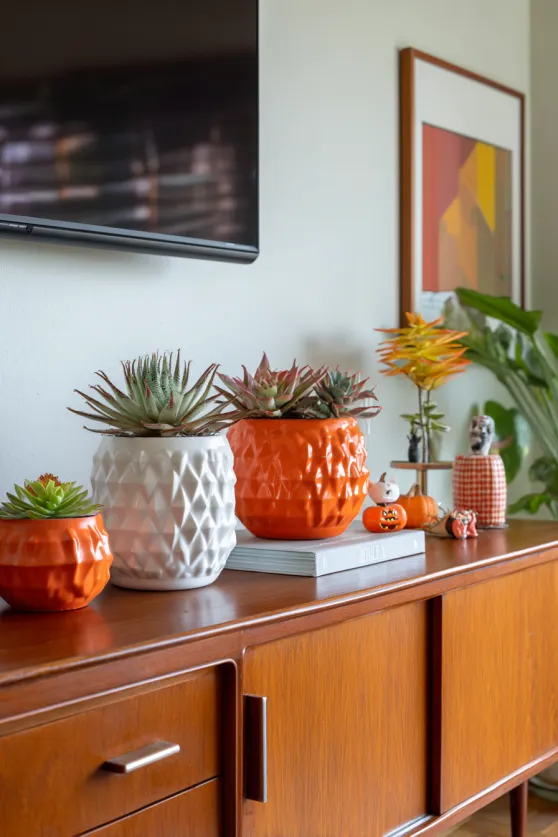 Mid-Century Modern Halloween TV Credenza