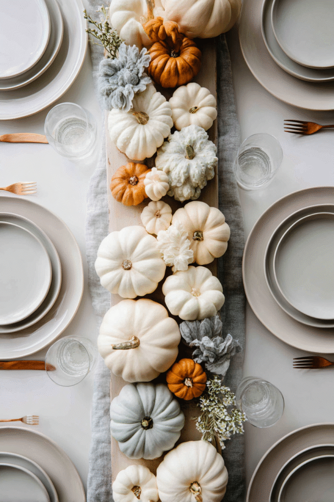 Mini Pumpkins Thanksgiving Centerpiece Ideas