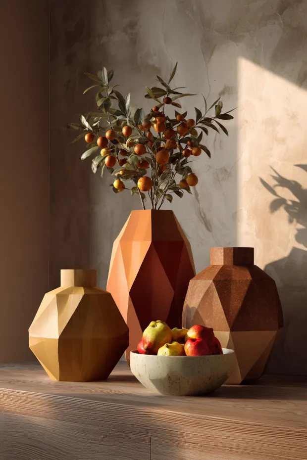 Modern Fall Kitchen Geometric Accents