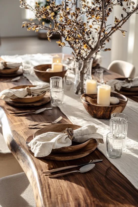 Natural Wood Thanksgiving Simplicity