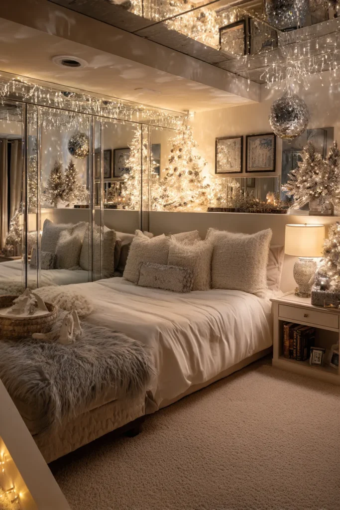 Bright Basement Christmas- Light-Maximizing Underground Holiday Bedroom