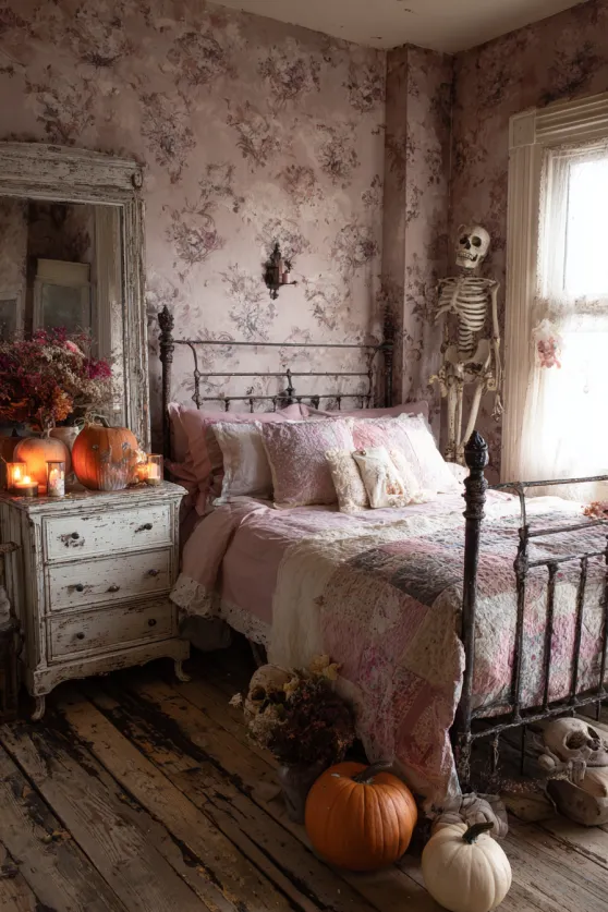 Distressed Elegance Halloween Room