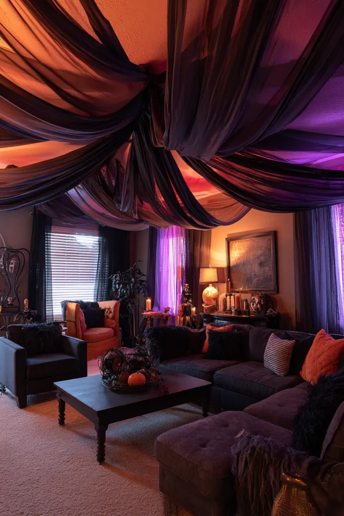 Fabric Draping Halloween Ambiance