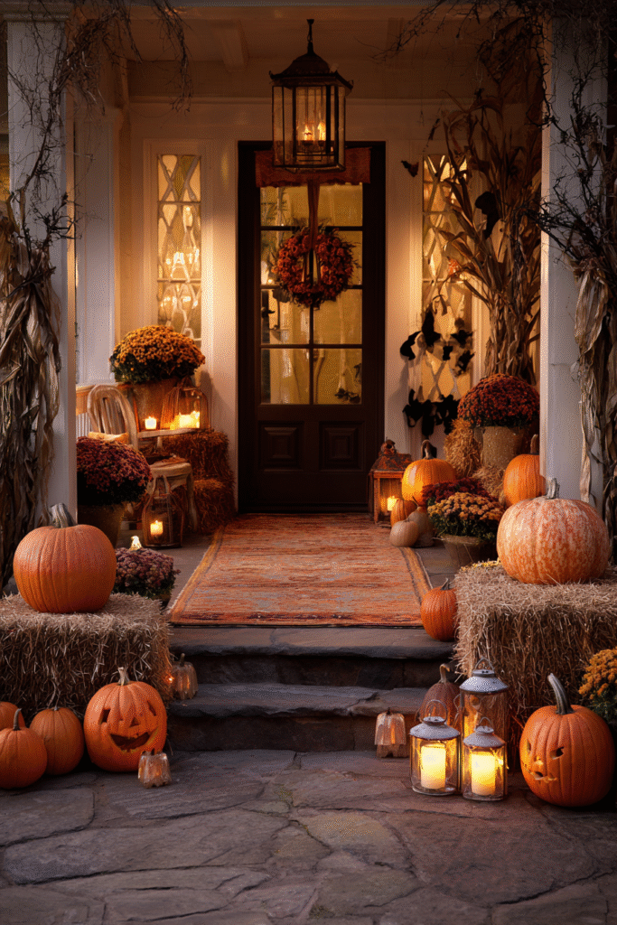 Front Porch Fall Halloween Decor Curb Appeal