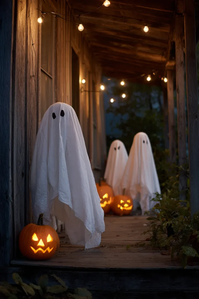 Ghost and Pumpkin Duo