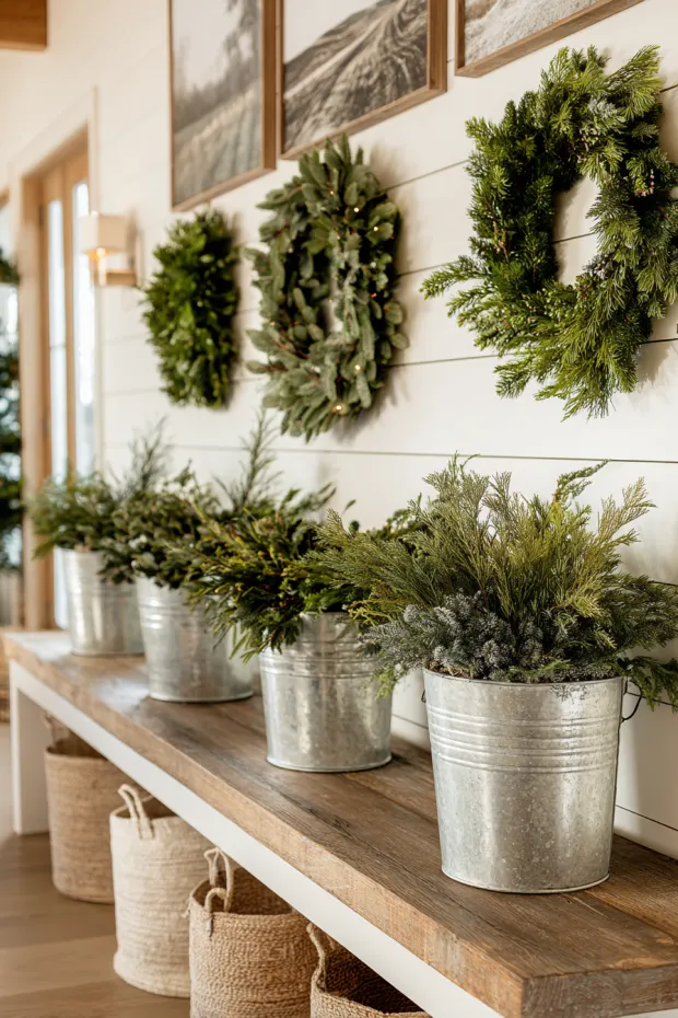 Modern Farmhouse Shiplap Wreath Displays