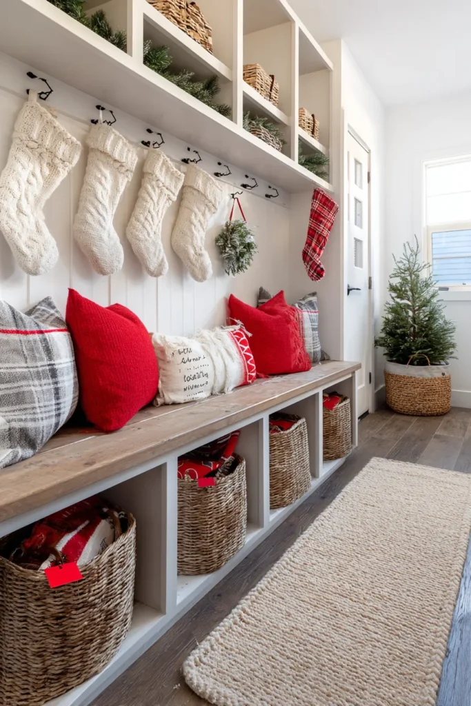 Mudroom Christmas Functional Holiday Organization