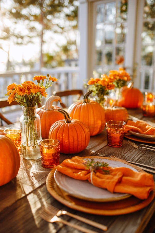Sunset Orange Fall Arrangement