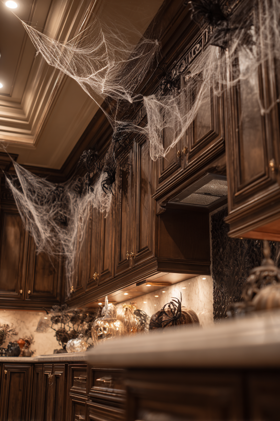 Haunted Ghostly Decor Above Kitchen Cabinets