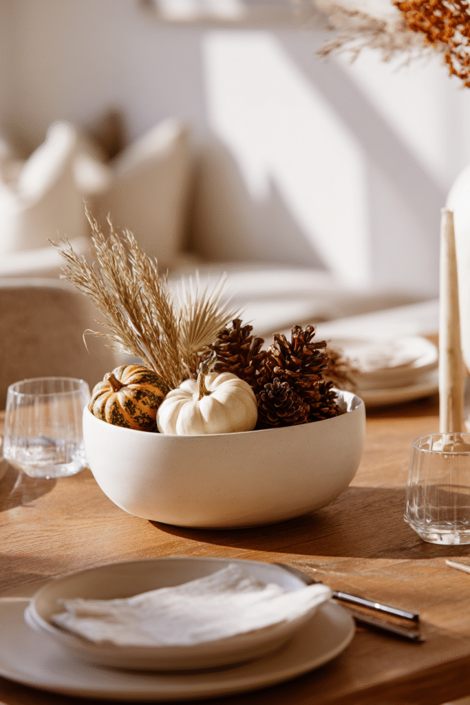 Low-Profile Bowl Thanksgiving Centerpiece Ideas