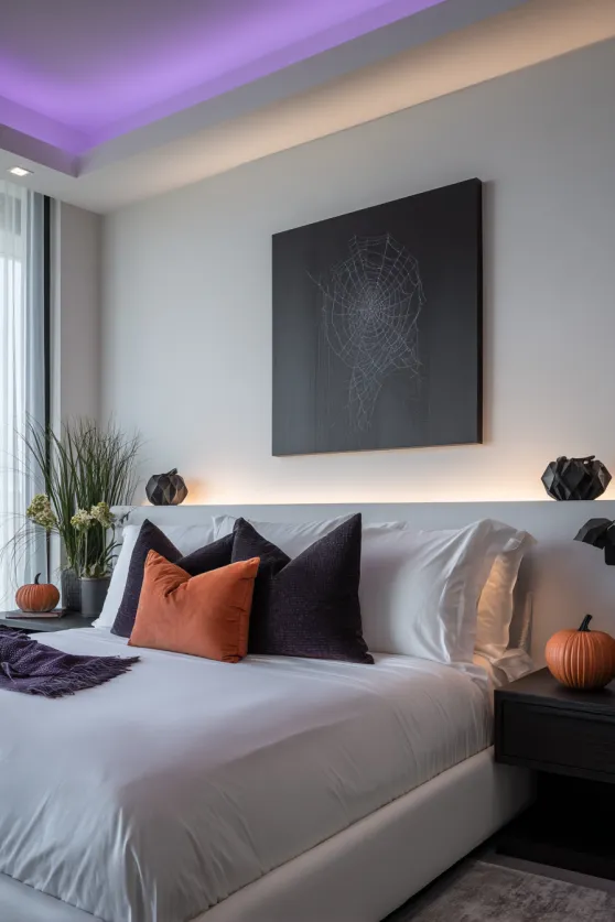 Modern Minimalist Halloween Bedroom