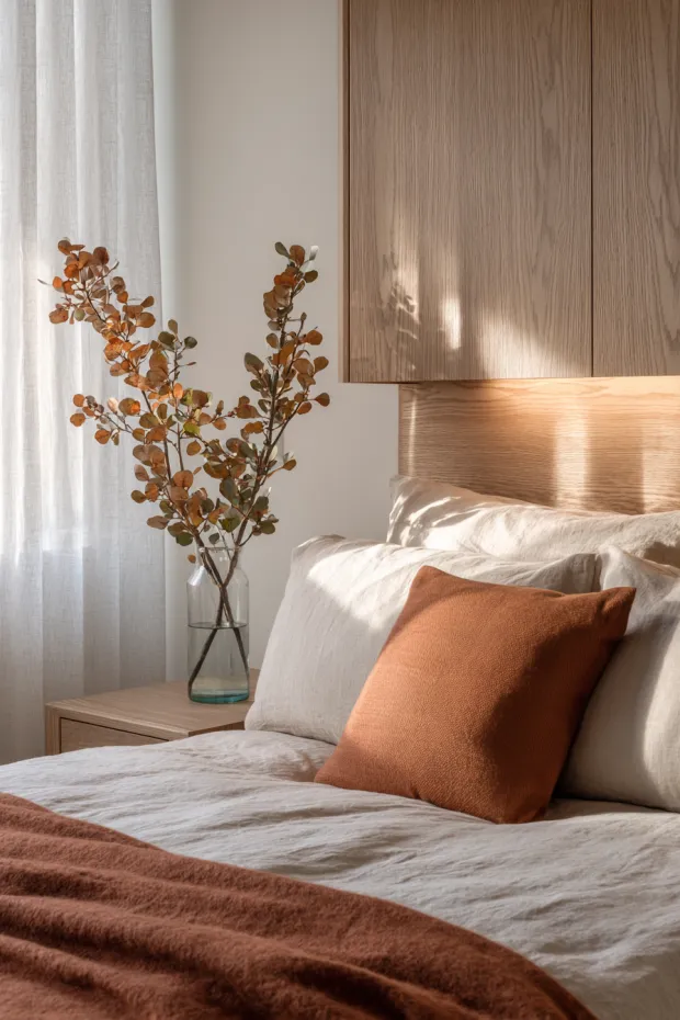 Neutral Tones Minimalist Fall Bedroom Retreat