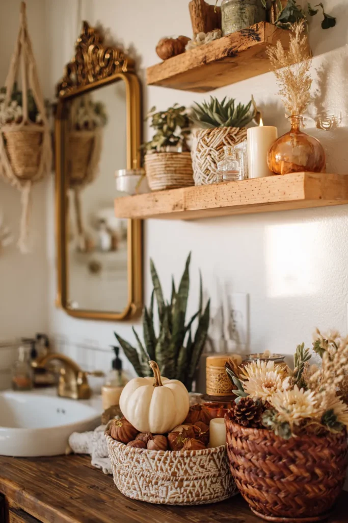 Style Bathroom with Woven Baskets