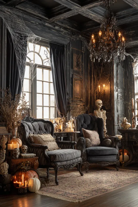 French Modern Haunted Living Room