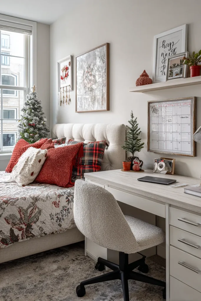 Home Office Holiday- Dual-Purpose Christmas Workspace Bedroom