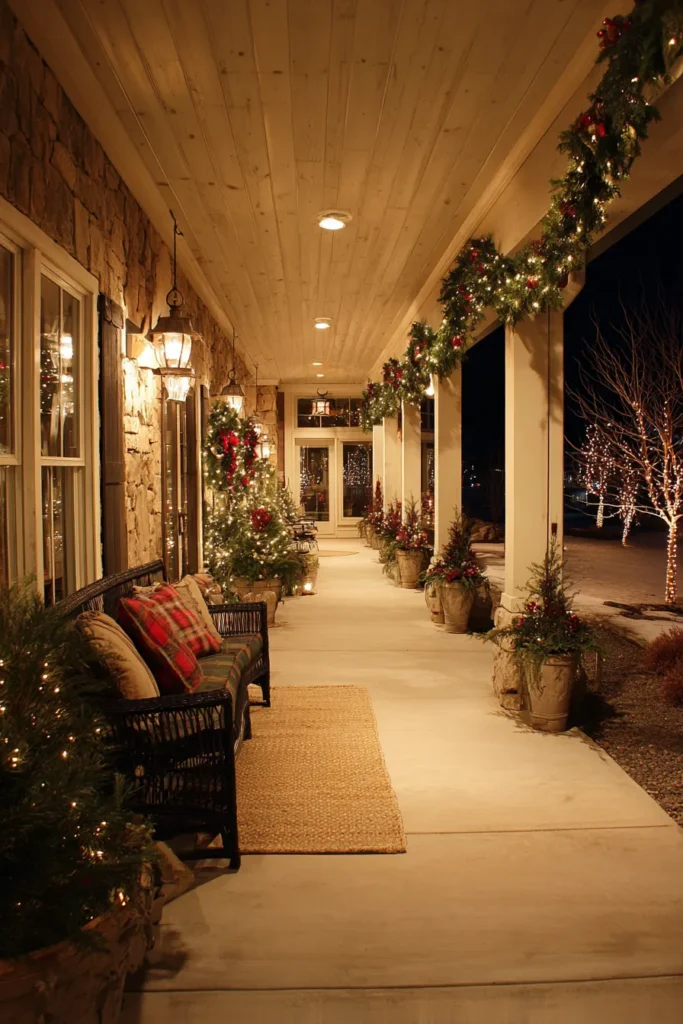 Ranch House Horizontal Christmas Porch Display