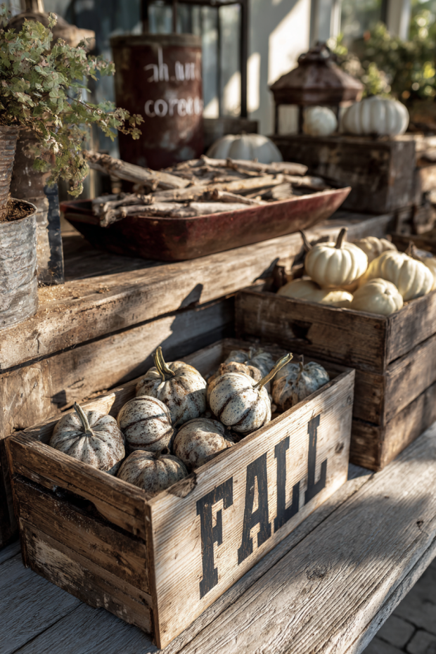 Reclaimed Wood Fall Porch