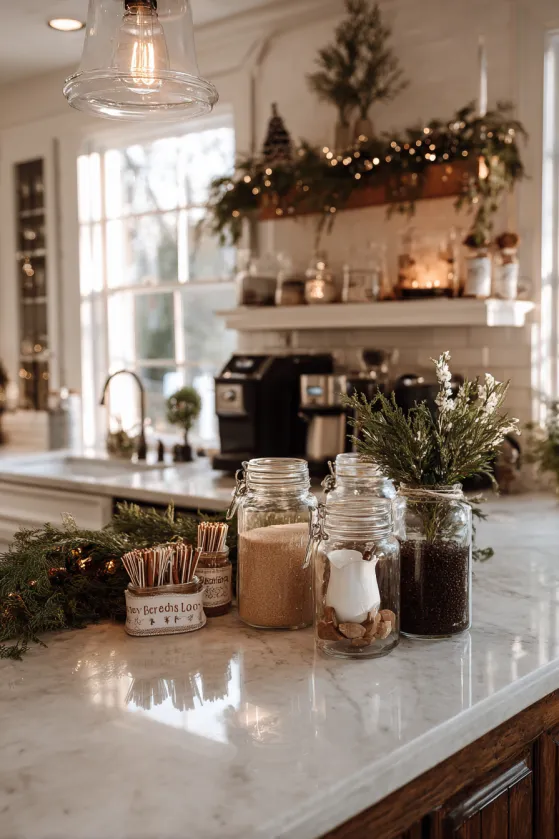 Kitchen Breakfast Bar Holiday Coffee Station