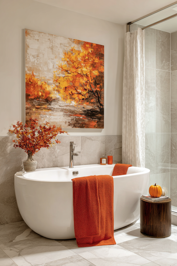 Minimalist Fall Art Accent Wall