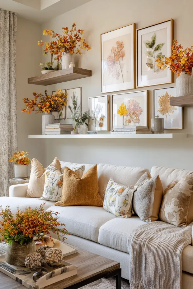 Modern Fall Leaf Gallery Wall