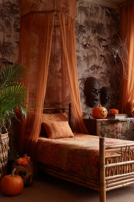 Tropical Halloween Fusion Bedroom
