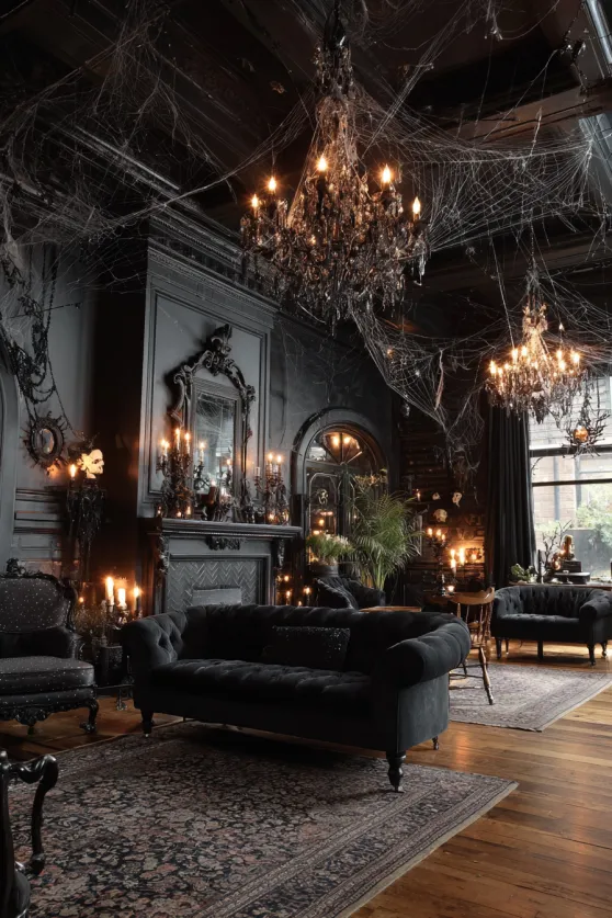Victorian Horror Modern Living Room