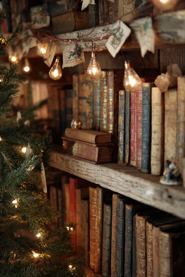 Miniature Book Bookmark Library Tree