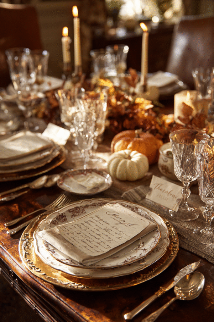 Thoughtful Details Thanksgiving Decorations Table Setting