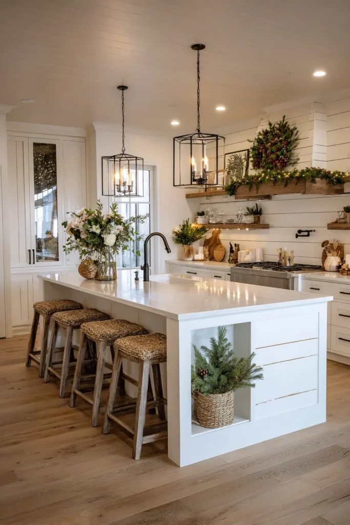 Style Shiplap with Natural Arrangements