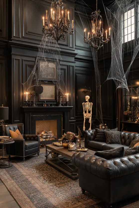 Colonial Modern Halloween Interior