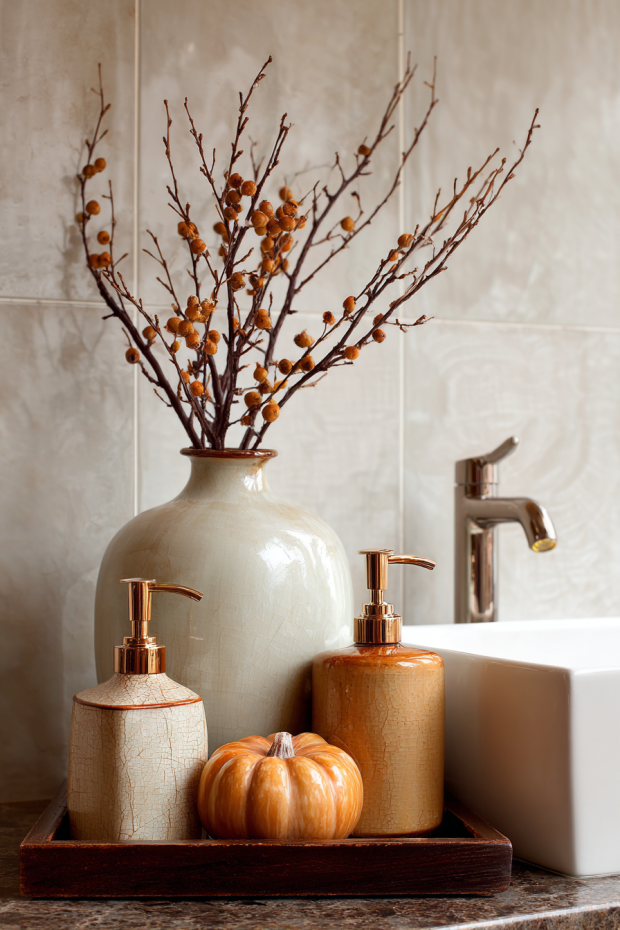 Minimalist Fall Sink Area Styling
