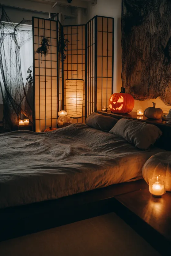 Minimalist Japanese Halloween Bedroom Retreat