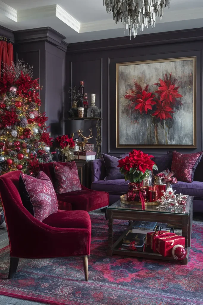 Regal Opulent Christmas Living Room