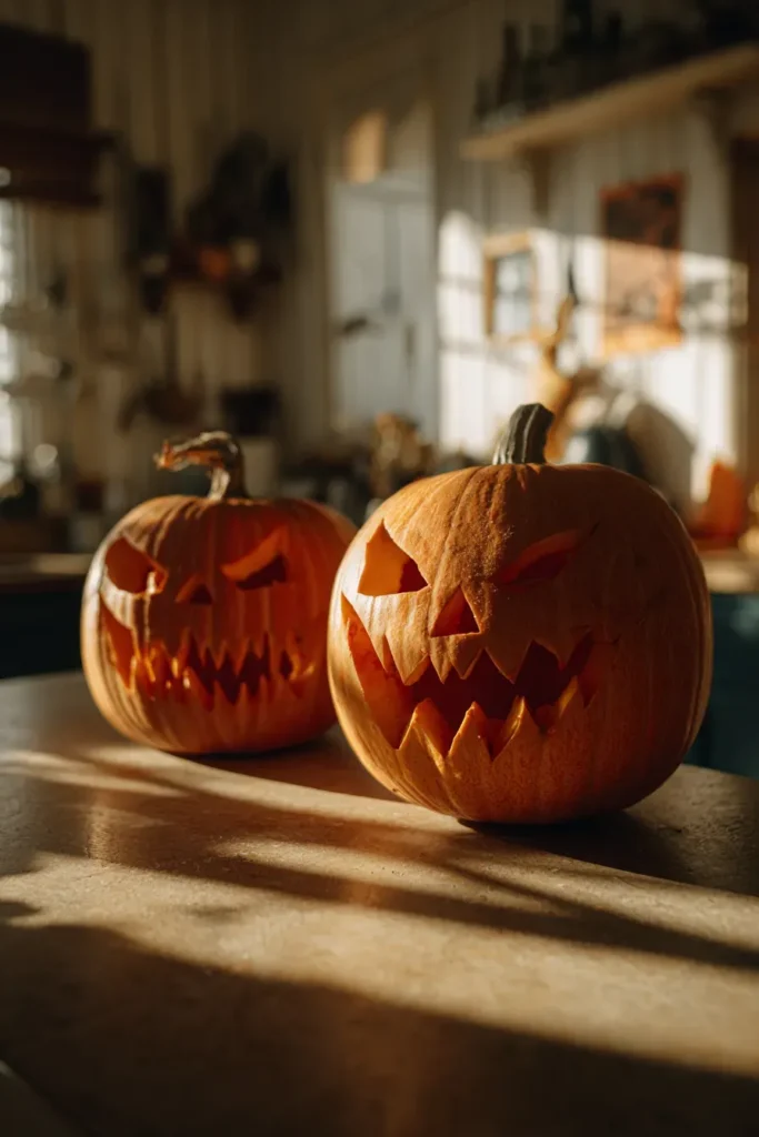 Sinister Kitchen Counter: Pumpkin Horror for Authentic Fear