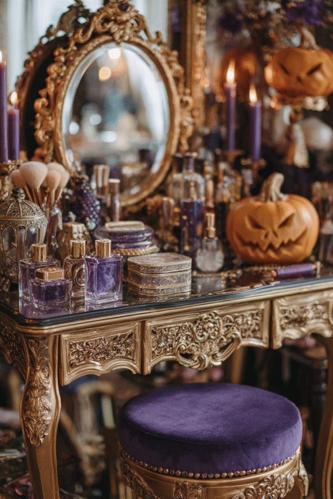 Witch's Vanity Mirror Setup