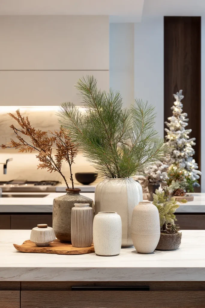 Place Evergreen Branches in Ceramics