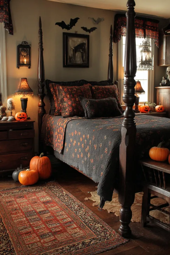 Colonial-Style Modern Halloween Bedroom
