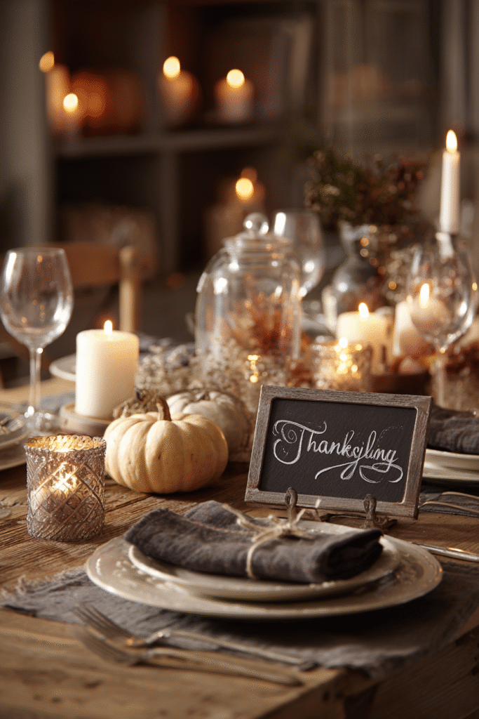 Gratitude Theme Thanksgiving Decorations Table Setting