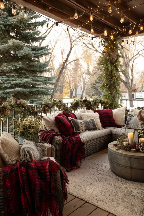 Outdoor Seating Area Christmas Hygge Creation