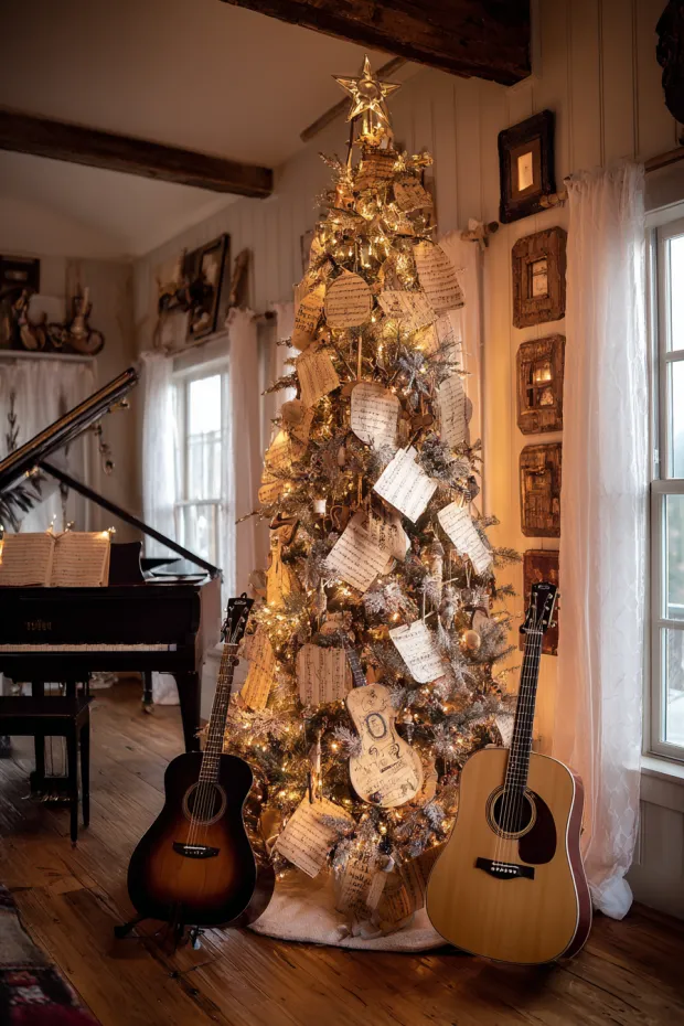 Sheet Music Instrument Acoustic Decorations