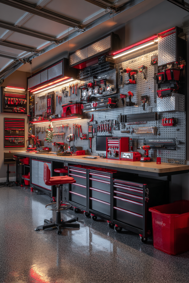 Workshop Tool Holiday Lighting Organization