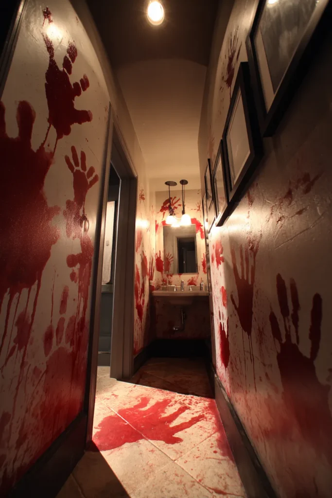 Bloody Handprint Halloween Wall Art