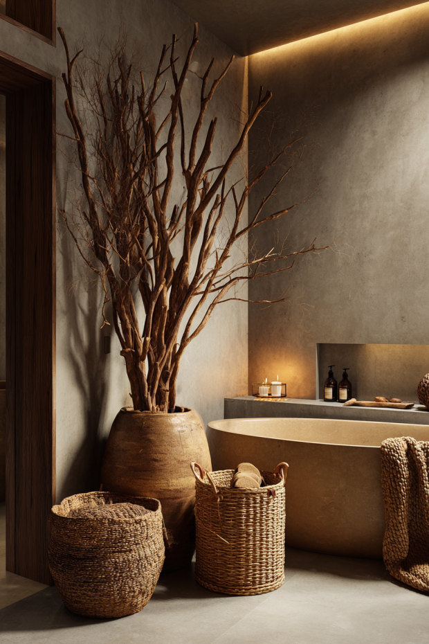 Natural Fall Tub Corner Display