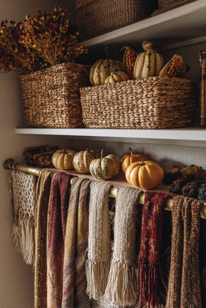 Organize Closet with Seasonal Baskets